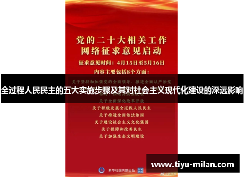 全过程人民民主的五大实施步骤及其对社会主义现代化建设的深远影响